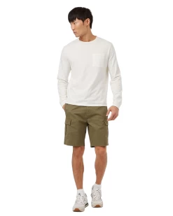 Tentree Twill Cargo Short (Olive Night Green)