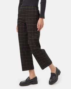 Tentree Soft EcoTwill Straight Leg Pant -Tentree Sales Store Black Brown Mid Rise 78 Length Straight Twill Pants TCW5379 2905 3