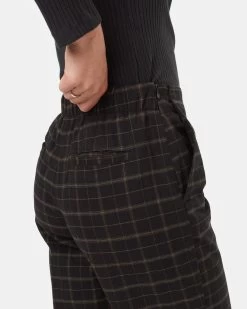 Tentree Soft EcoTwill Straight Leg Pant -Tentree Sales Store Black Brown Mid Rise 78 Length Straight Twill Pants TCW5379 2905 4