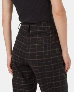 Tentree Soft EcoTwill Pleat Front Pant 9 Tentree Soft EcoTwill Pleat Front Pant -Tentree Sales Store Black Brown Mid Rise Full Length Wide Front Pleat Pants TCW5609 2905 4