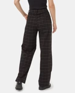 Tentree Soft EcoTwill Pleat Front Pant 7 Tentree Soft EcoTwill Pleat Front Pant -Tentree Sales Store Black Brown Mid Rise Full Length Wide Front Pleat Pants TCW5609 2905 5