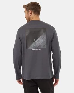 Tentree Earth Rise Longsleeve - Ungendered -Tentree Sales Store Black Crew Neck Graphic Longsleeve T Shirt Ungendered TCU5622 3093 8