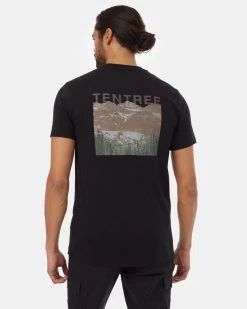 Tentree Graphic Mountain T-Shirt -Tentree Sales Store Black Crew Neck Graphic Shortsleeve T Shirt TCM5494 3006 2