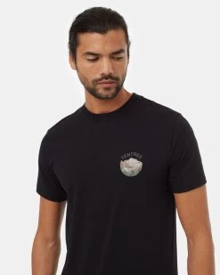 Tentree Graphic Mountain T-Shirt -Tentree Sales Store Black Crew Neck Graphic Shortsleeve T Shirt TCM5494 3006 3