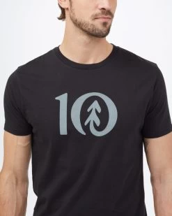 Tentree Ten T-Shirt -Tentree Sales Store Black Crew Neck Graphic Tee TCM2548 0164 4