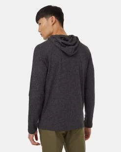 Tentree Boulder Hooded Longsleeve -Tentree Sales Store Black Hemp Hoodie Longsleeve Top TCM2629 0451 5