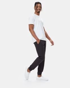 Tentree InMotion Stretch Jogger -Tentree Sales Store Black Mens Recycled Polyester Joggers TCM3421 01643 Edit 2