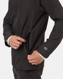 Tentree Nimbus Rain Jacket -Tentree Sales Store Black Mens Waterproof Rain Jacket TCM3538 0164 3