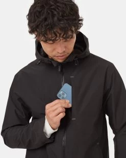Tentree Nimbus Rain Jacket -Tentree Sales Store Black Mens Waterproof Rain Jacket TCM3538 0164 4