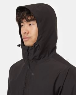 Tentree Nimbus Rain Jacket -Tentree Sales Store Black Mens Waterproof Rain Jacket TCM3538 0164 7