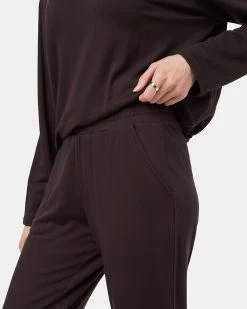 Tentree Soft EcoTerry Taper Sweatpant -Tentree Sales Store Black Mid Rise Full Length Tapered Sweatpants TCW5377 0164 1