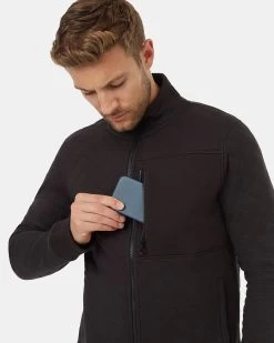 Tentree Quilted Full Zip -Tentree Sales Store Black Mock Neck Full Front Zip Sweatshirt TCM5420 0164 3