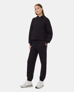 Tentree TreeFleece Sleeve Detail Hoodie -Tentree Sales Store Black Organic Cotton Balloon Sleeve Relaxed Hoodie TCW5387 0164 1