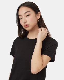 Tentree TreeBlend Classic T-Shirt -Tentree Sales Store Black Recycled Polyester Crew Neck T Shirt TCW2455 0164 2