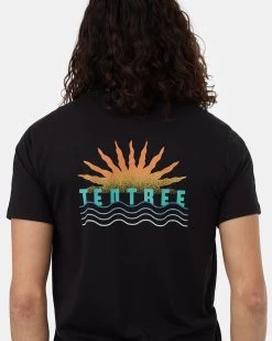Tentree Sunset T-Shirt -Tentree Sales Store Black Recycled Polyester Graphic Tee TCM5074 2528 5