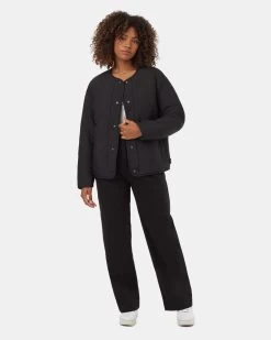 Tentree Reversible Ecoloft Bomber Jacket -Tentree Sales Store Black Reversible Oversized Fit Bomber Jacket TCW5354 813 1