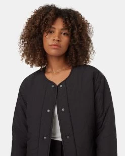 Tentree Reversible Ecoloft Bomber Jacket -Tentree Sales Store Black Reversible Oversized Fit Bomber Jacket TCW5354 813 3