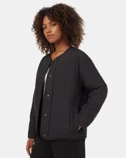 Tentree Reversible Ecoloft Bomber Jacket -Tentree Sales Store Black Reversible Oversized Fit Bomber Jacket TCW5354 813 4