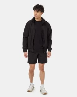 Tentree Recycled Nylon Track Jacket -Tentree Sales Store Black Sustainable Packable Hooded Jacket TCM5058 0164 1