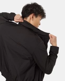 Tentree Recycled Nylon Track Jacket -Tentree Sales Store Black Sustainable Packable Hooded Jacket TCM5058 0164 6