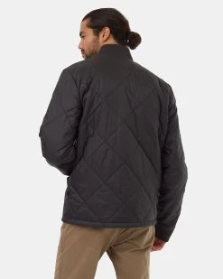 Tentree Diamond Padded Bomber Jacket -Tentree Sales Store Black Water Resistant Quilted Bomber Jacket TCM5447 0164 6