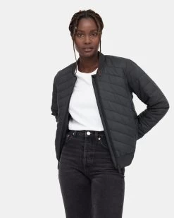 Tentree Cloud Shell Bomber Jacket -Tentree Sales Store Black Women s Insulated Bomber Jacket TCW3535 0104 7
