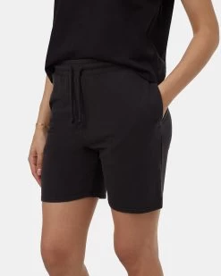 Tentree Canyon Sweatshort -Tentree Sales Store Black Womens High Rise Sweat Shorts TCW4809 0164 3