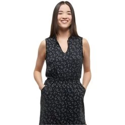 Tentree W Arden Dress (Meteorite Black/Daisy)