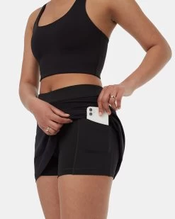 Tentree InMotion Skort 11 Tentree InMotion Skort -Tentree Sales Store Black Womens Recycled Polyester Skort TCW4997 0164 6