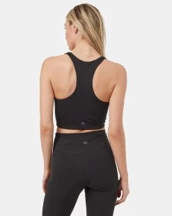 Tentree InMotion Longline Active Bra -Tentree Sales Store Black Womens Recycled Sports Bra Top TCW3888 0164 4