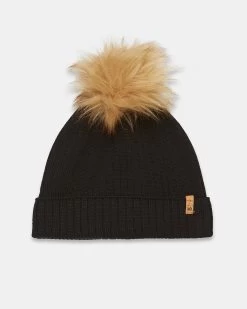 Tentree Wool Faux Fur Pom Beanie