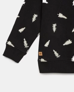 Tentree Kids Treefleece Spruce Crew -Tentree Sales Store BlackKidsFleeceCrewNeckSweatshirt KCU4842 0164 5