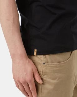 Tentree Roam Outdoors T-Shirt -Tentree Sales Store BlackRecycledPolyesterCrewNeckT Shirt TCM4233 0164 4