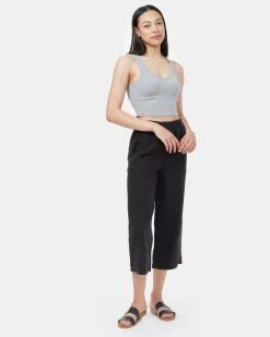 Tentree Linen Billow Pant -Tentree Sales Store BlackWomen sCroppedWideLegTrousersTCW3207 01644 Edit 2