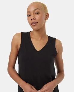 Tentree TreeBlend V-Neck Tank 7 Tentree TreeBlend V-Neck Tank -Tentree Sales Store BlackWomen sRecycledV NeckTankTopTCW3135 0164 3