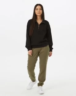 Tentree TreeWaffle Half Zip -Tentree Sales Store BlackWomen sWaffleKnitHalfZipSweatshirtTCW4389 0164 1