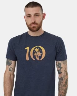 Tentree Palm Ten T-Shirt -Tentree Sales Store Blue Recycled Polyester Graphic Tee TCM5060 2680 3 a7122564 d17f 4621 b64c 38853c1c8568
