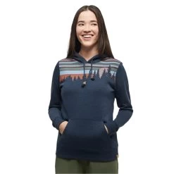 Tentree W Retro Juniper Hoodie (Midnight Blue Heather/Blue Haze)