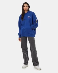 Tentree Shuttle Patch Hoodie 6 Tentree Shuttle Patch Hoodie -Tentree Sales Store Blue White Organic Cotton Graphic Oversized Hoodie TCW5614 3089 1