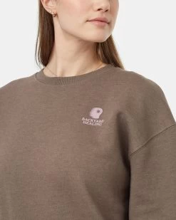 Tentree Backyard Healing Crew -Tentree Sales Store Brown Loose Fit Graphic Art Sweatshirt TCW4945 2459 4