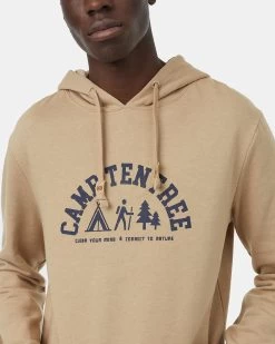 Camp Tentree Hoodie -Tentree Sales Store Brown Mens Treefleece Pullover Hoodie TCM5306 2538 3