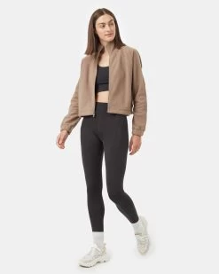 Tentree Recycled MicroFleece Zip -Tentree Sales Store Brown Recycled Polyester Mock Neck Full Zip Sweater TCW5611 2764 1