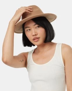 Tentree Festival Hat -Tentree Sales Store Brown Recycled Wool Fedora TAU1403 1419 4