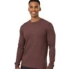 Tentree M TreeWaffle Henley Longsleeve (Deep Mahogany)