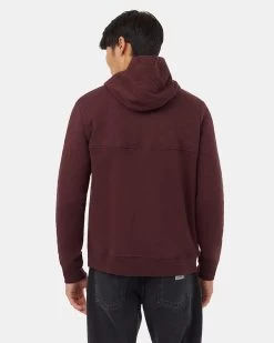 Tentree Quilted Block Hoodie -Tentree Sales Store Burgundy Quilted Graphic Hooded Pullover TCM3765 2013 2