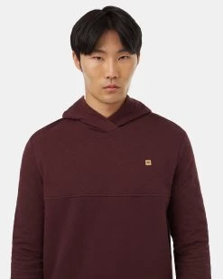 Tentree Quilted Block Hoodie -Tentree Sales Store Burgundy Quilted Graphic Hooded Pullover TCM3765 2013 3