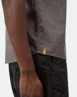Tentree Bike Around Shortsleeve Shirt -Tentree Sales Store GrayMen sButtonUpShirt TCM3364 2360 3