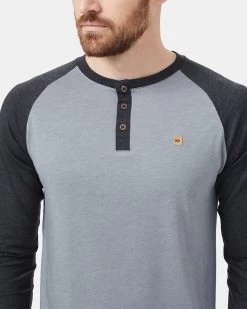 Tentree Classic Henley Longsleeve -Tentree Sales Store GrayMen sEco FriendlyButtonShirt TCM2308 1555 5
