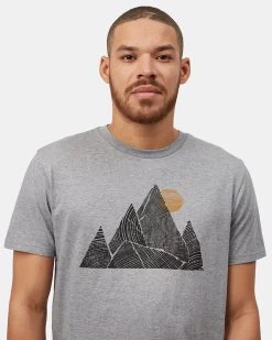 Tentree Mountain Peak Classic T-Shirt -Tentree Sales Store GrayMen sOrganicCottonGraphicTee TCM2694 0859 4