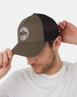 Tentree Outdoor Patch Altitude Hat -Tentree Sales Store Green Adjustable Cotton Baseball Hat TAU5087 2662 1